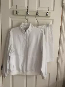 LIZGOLF by Liz Claiborne Sz L Pullover Vented Golf Shirt Jacket And Sz 10 Shorts - Picture 1 of 5