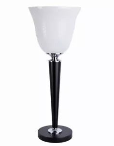 Tischleuchte schwarz Art Deco Mazda Lampe Bauhaus Leuchte Purismus Tischlampe - Bild 1 von 6