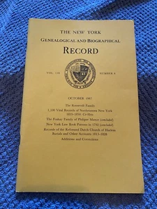 New York Genealogical and Biographical Record, Vol 118, Number 4, October 1987 - Picture 1 of 1