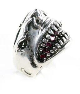 Shark Teeth Sterling Silver Ring - Picture 1 of 4
