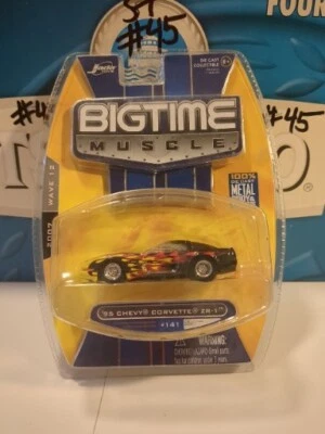 '95 Chevy Corvette ZR-1 Black Flame Jada Toys Dub City Diecast 1/64 Rare Vintage - Image 1 of 4