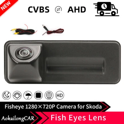 Waterproof Night Vision Wide Angle Trunk Switch Car Rearview Camera For Audi VW - Image 1 of 4