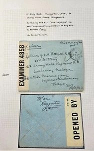 WW2 GB 1942 Censored POW Cover Leics to Japan Occ. Malaya Singapore Changi Camp - Picture 1 of 5