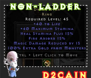 Diablo 2 SC⭐️Non-Ladder⭐️Dwarf Star Ring⭐️PC/SWITCH/PS - Picture 1 of 1