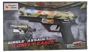 Kids Toy Gun Camouflage Army Military Jungle Assault Led Lights Sound Vibration - Picture 1 of 7