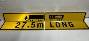 WA 27.5M, 36.5M & 53.5M LONG 3 IN 1 Aluminium Hinged Combo Signs - 510x250mm 2PC - Picture 1 of 7