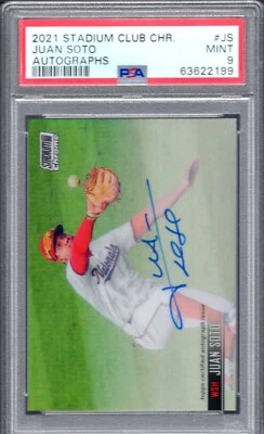 2021 Stadium Club Chrome Juan Soto SCCBA-JS AUTO PSA 9 - Image 1 of 2