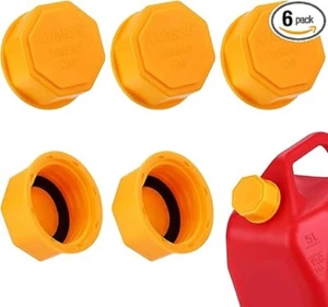 6PCS Gas Can Caps, 5 Gallon Gas Can Cap Replacement, Universal Coarse Thread Gas - Picture 1 of 7