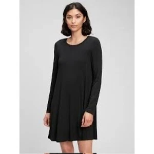 GAP Langarm Shirt Swing Kleid Schwarz Größe M Neu - Bild 1 von 8