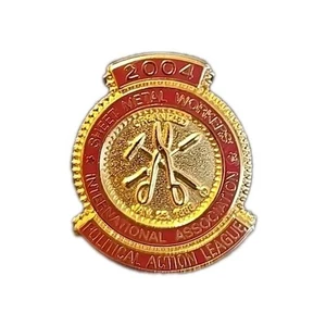Sheet Metal Workers International 2004 Gold Tone Small Pin - Picture 1 of 2