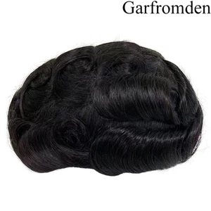 Peluca prótesis de cabello Garfromden cabello natural piel delgada cabello humano - Imagen 1 de 10