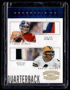2005 Donruss Throwback Threads Generations John Elway/Brett Favre 04/10 #G-4 - Picture 1 of 2