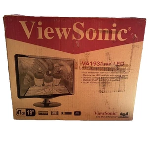 ViewSonic VA1931wa-LED Widescreen Computer PC Monitor 19 inch With Cables - Picture 1 of 10