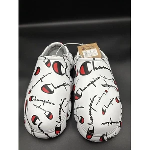 Champion Super Meloso Warped All Over Logo Rubber Oversize Clog Mule Youth 7y - Picture 1 of 8