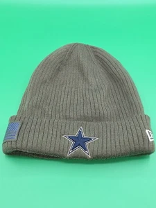 Dallas Cowboys New Era Olive Knit Beanie NFL Salute to Service Hat One Size - Picture 1 of 6
