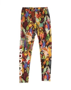 ADIDAS Womens Leggings UK 12 Medium Multicoloured Animal Print Polyester BP04 - Picture 1 of 3