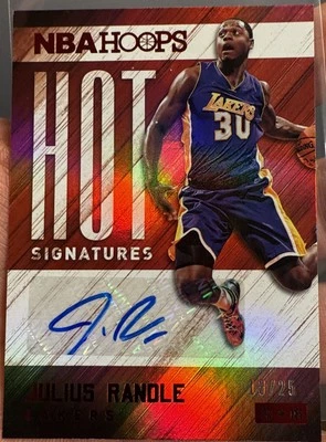 20115 NBA Hoops Red Hot Signatures Julius Randle Autographed Auto Serial #13/25 - Image 1 of 4