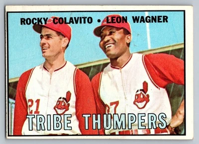 1967 年 Topps #109 Tribe Thumpers(Rocky Colavito / Leon Wagner) — 第 1/3 张图片