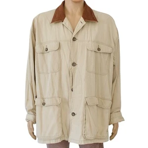 Vintage Orvis Field Jacket Men’s XL Beige Tan Ripstop Cotton - Picture 1 of 15
