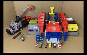 Paw Patrol Big Truck Pup Truck Stop HQ Al’s Deluxe Big Truck & Trucks X 6 - Foto 1 di 17