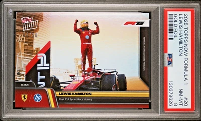 2025 Topps Now Formula 1 20 Lewis Hamilton 1st F1 Sprint Race Victory Gold 04/50 - Image 1 of 4