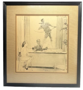 Norman Rockwell (amerikanisch, 1894–1978) "Window Washer", Lithographie signiert - Bild 1 von 8