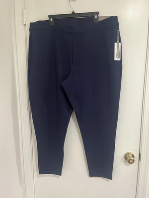 Soft Surroundings Women 3X Blue Ponte Leggings Stretch Pull-On Cozy Lounge Pants - Image 1 of 4