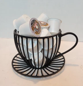 Kaffeepadhalter - Große Kapazität Schwarz Draht Tasse Aufbewahrung / Draht Pflanzgefäß - Bild 1 von 6