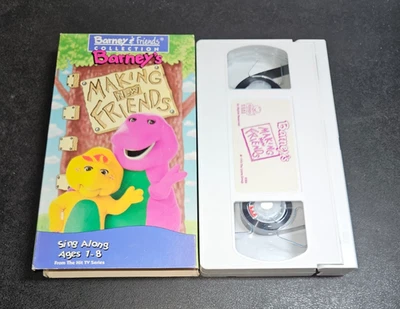 Barney : Barney's Making New Friends (VHS, 1995) Purple Dinosaur Kids Rare - Image 1 of 4