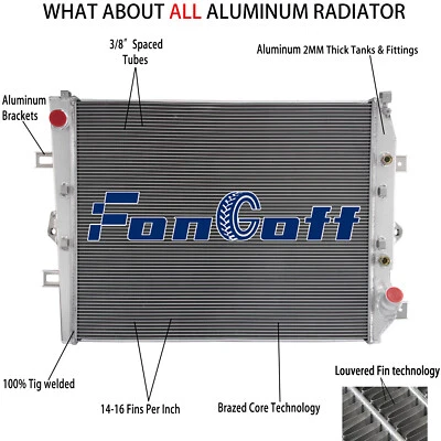 2Row Radiator Fit 2011-16 Chevy Silverado GMC Sierra 2500/3500 HD Truck 6.6L V8 - Image 1 of 4