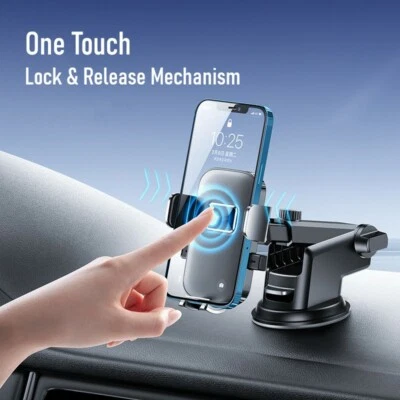 360° Mount Holder Car Windshield Stand For Mobile Cell Phone iPhone Samsung GPS - Image 1 of 4