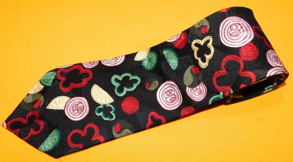 CORBATA TABASCO MULTICOLOR TEMA VEGETARIANO EXTRA LARGA NOVEDAD - CORBATAS - CORBATAS DE DISEÑADOR. Foto 1 de 4