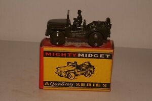 BENBROS MIGHTY MIDGET #13 AUSTIN CHAMP MILITARY JEEP, EXCELLENT, BOXED