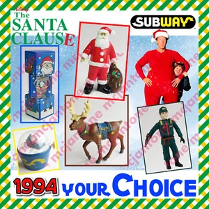 Subway 1994 The SANTA CLAUSE Disney TIM ALLEN Weihnachtsfilm IHR Spielzeug WAHL - Bild 1 von 28