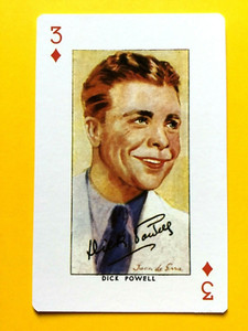 Dick Powell Portrait Cinema Odeon Old Classics Actor Single Playing Card