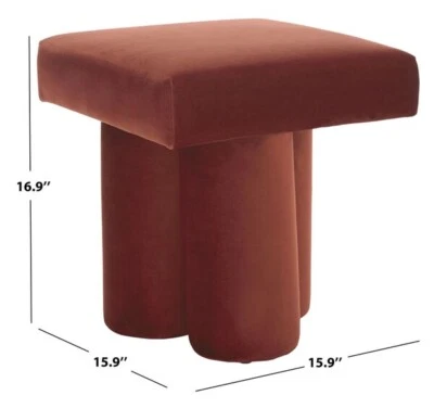 Safavieh DEANGELO VELVET OTTOMAN,降价 2172754127 SFV5085C — 第 1/4 张图片