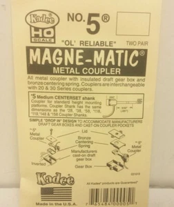 Kadee Number 5 - 2 pair #5 Metal Couplers Medium 9/32" Centerset Shank HO Scale - Picture 1 of 1