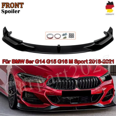 MP Style Frontspoiler Schwert Spoiler Passt für BMW G14 G15 G16 Glanz Schwarz - Bild 1 von 4