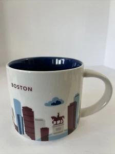 Taza de café Starbucks Boston You Are Here Collector’s Series 2013 azul 14 oz - Imagen 1 de 9