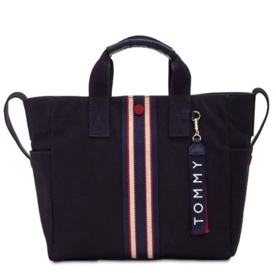 Tommy Hilfiger Women's Blue Arona Printed Canvas Tote X3305 - Image 1 of 4