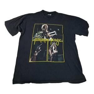 Vintage Tee Jimmy Page band Tshirt North America 2000 Tour Led Zeppelin Size XL - Picture 1 of 9