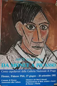 1981 PABLO PICASSO FIRENZE GRANDE POSTER, MANIFESTO VINTAGE ARTE raro - Imagen 1 de 1