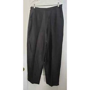 Coldwater Creek Damen elegante Karriere Hose schwarz Reißverschluss 100 % Seide formell 12 31 x 27 - Bild 1 von 8