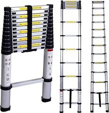 RALPHS® Telescopic Extendable Portable Aluminium Ladder (3.8M/12.5FT) EN131
