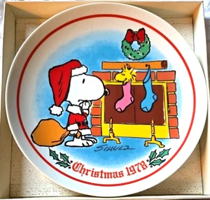 Willits 1978 Peanuts Snoopy Weihnachtsteller - Zweite Limited Edition mit Box - Bild 1 von 4