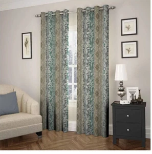 Eclipse Shayla Room Darkening Window Curtain Panel, 52 by 63", Spa - Picture 1 of 2