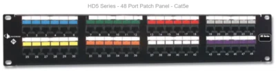 Cat 5 Patch Panel - Loaded 1U 48 Port - IDC 110 Termination - Siemon Co. #HD5-48 - Image 1 of 2