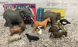Gran Bretaña Lote de Animales Surtidos; Elefante Africano, Elefante Indio, Avestruz, Tortuga - Imagen 1 de 4