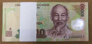 Vietnam Bundle of 100 notes x 10,000 Dong. Uncirculated Consecutive notes - Picture 1 of 5