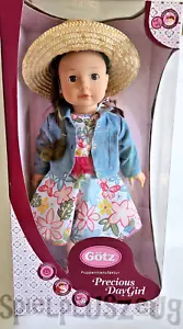 Götz girl doll Elisabeth Precoius Day girl 46 cm standing doll brown hair long - Picture 1 of 3